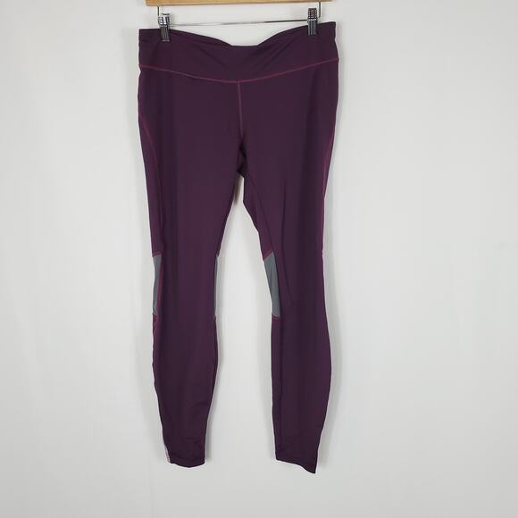 Patagonia Purple Gray Athletic Fitted Leggings Women’s Size Large - Picture 1 of 6